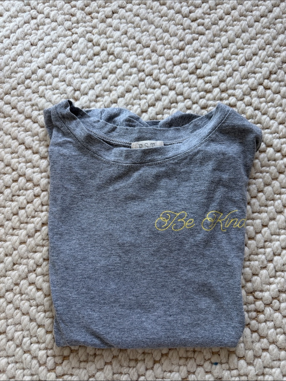 PST 'Be Kind' Short Sleeve Tee in Heather Gray
